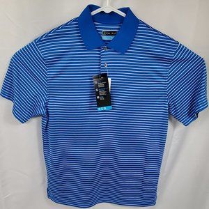 New PGA Tour Golf POLO Electric Blue Lemonade Mens